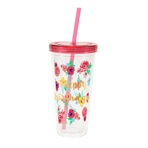 Life is Just Better When Im With My Dog 24 oz Double Wall Acrylic Tumbler with Metallic Graphics Great American 